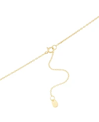 Cubic Zirconia Black & White Clover Pendant Necklace in 14k Gold-Plated Sterling Silver, 16" + 2" extender
