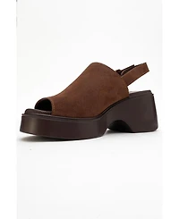 Power Leather Platform Wedge Sandals (Women)
