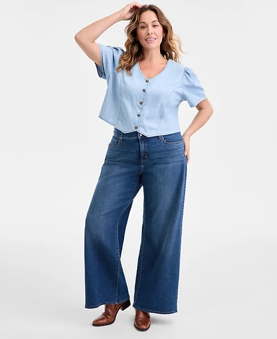Levi's Plus Mid Rise 318 Shaping Wide-Leg Jeans