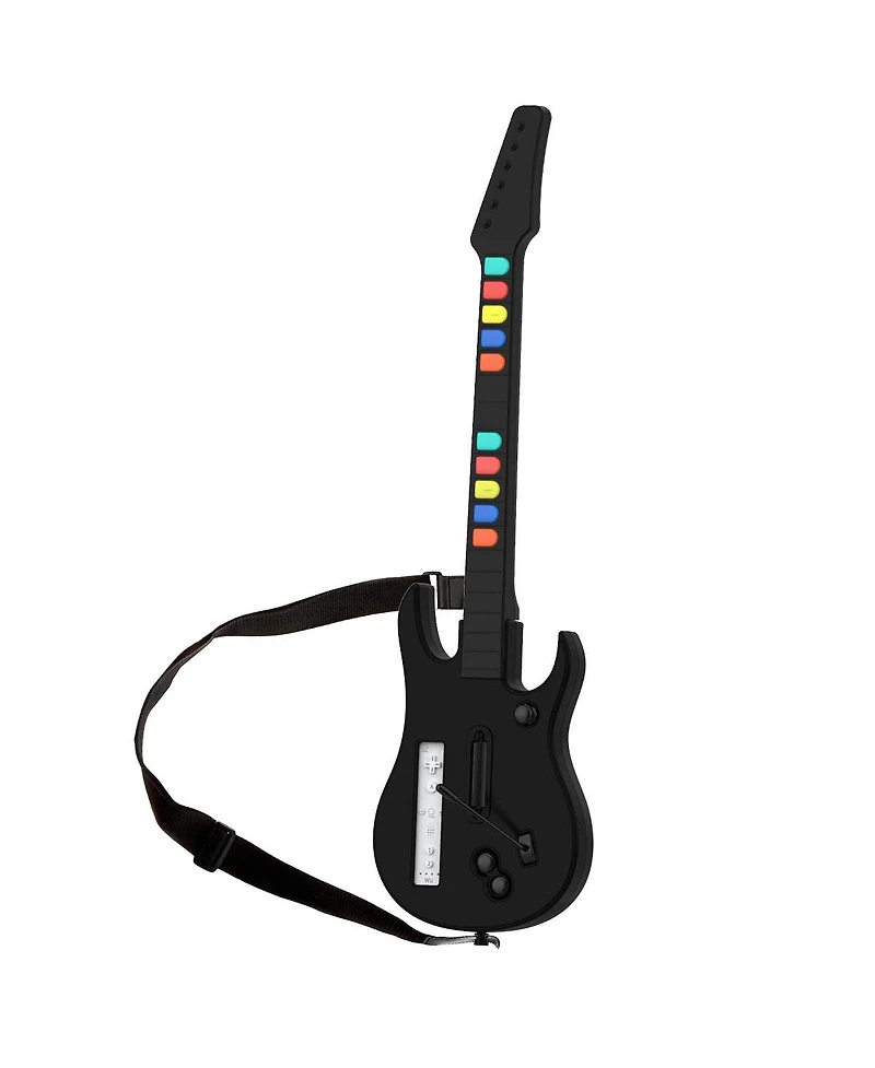 Nbcp Wireless Wii Guitar Controller for Guitar Hero & Rock Band 2/3 – Compatible with Nintendo Wii, 10-Key Design, No Batteries Required