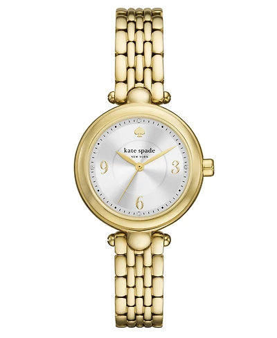 Kate Spade New York Women's Gracie Round Three-Hand Gold-Tone Stainless Steel Watch, 32mm