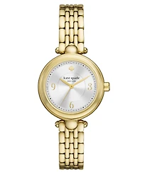 Kate Spade New York Women's Gracie Round Three-Hand Gold-Tone Stainless Steel Watch, 32mm