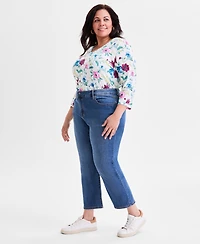 Style & Co Plus Mid-Rise Curvy Capri Jeans, Exclusively at Macy's
