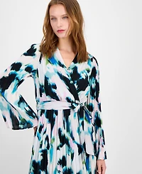 I.n.c. International Concepts Petite Printed Pleated Dress, Macy's Exclusive