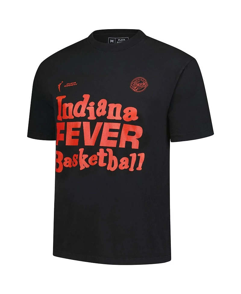 Playa Society Men's and Women's Black Indiana Fever Wordmark T-Shirt