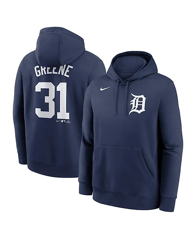 Nike Men's Riley Greene Navy Detroit Tigers Player Name Number Club Fleece Pullover Hoodie