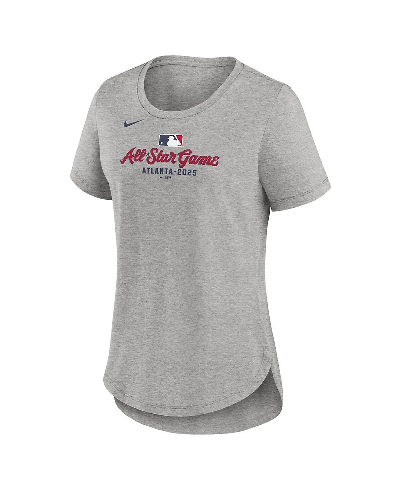 Nike Women's Heather Gray 2025 Mlb All-Star Game Wordmark Tri-Blend T-Shirt