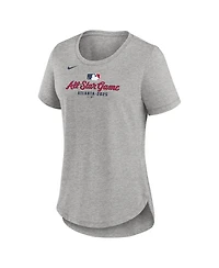 Nike Women's Heather Gray 2025 Mlb All-Star Game Wordmark Tri-Blend T-Shirt