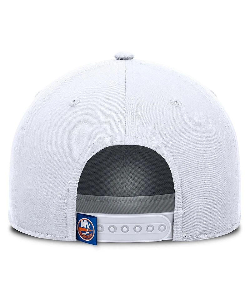 Fanatics Men's White New York Islanders Rope A-Frame Adjustable Hat