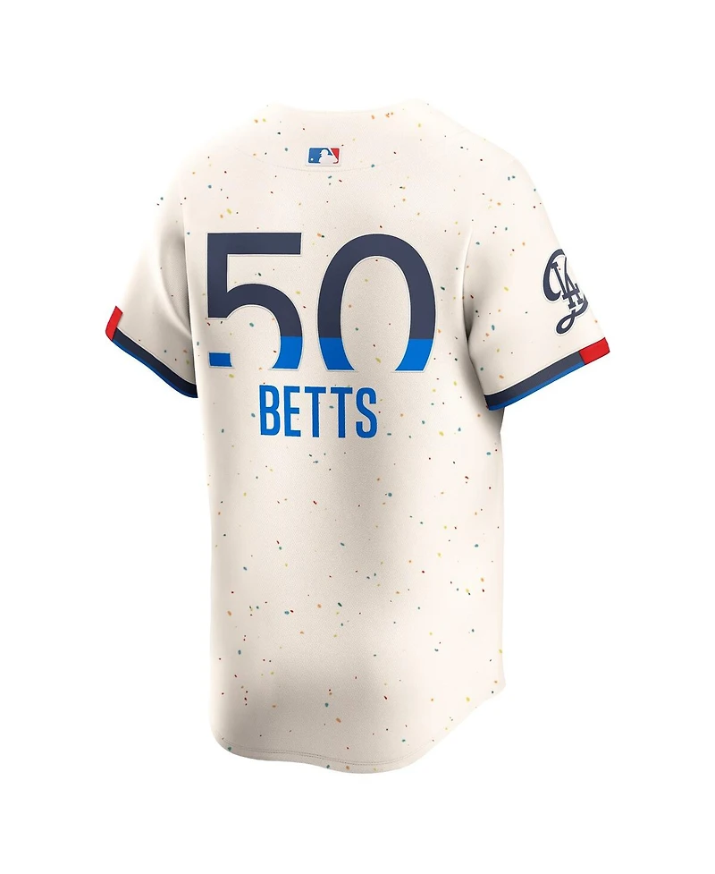 Nike Men's Mookie Betts Cream Los Angeles Dodgers City Connect Limited Player Jersey