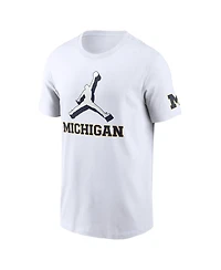 Jordan Men's White Michigan Wolverines Primetime 2-Hit Swoosh T-Shirt