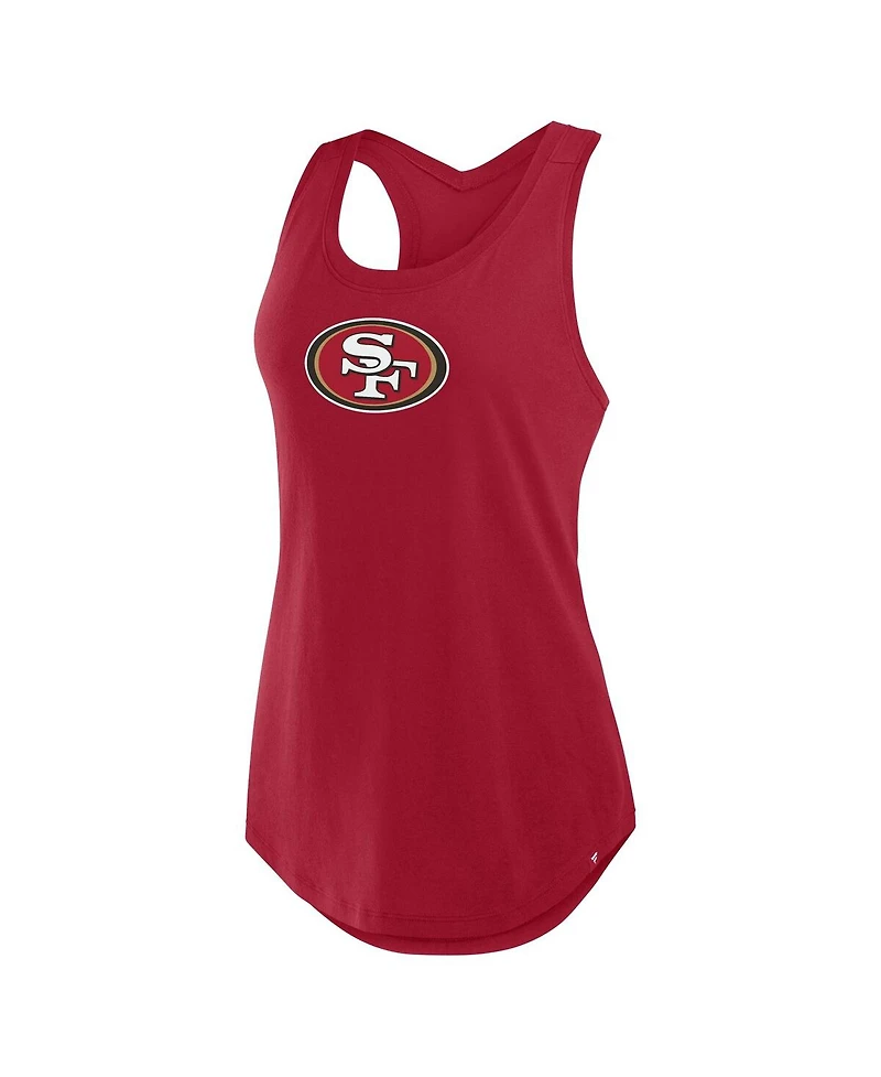 Fanatics Women's Scarlet San Francisco 49ers Iron Fan Tank Top