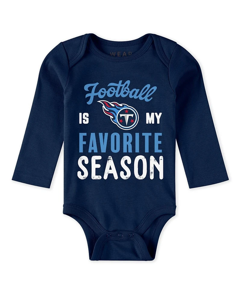Wear by Erin Andrews Baby Boys and Girls 2-Piece Tennessee Titans Turn Me Around Bodysuits Pant Set