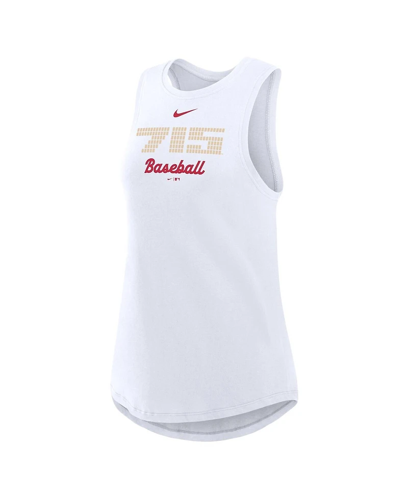 Nike Women's White Atlanta Braves City Connect Tricode High Neck Performance Tank Top