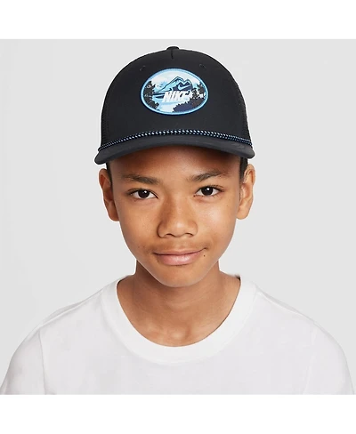 Nike Big Boys and Girls Black Rise Trucker Adjustable Hat