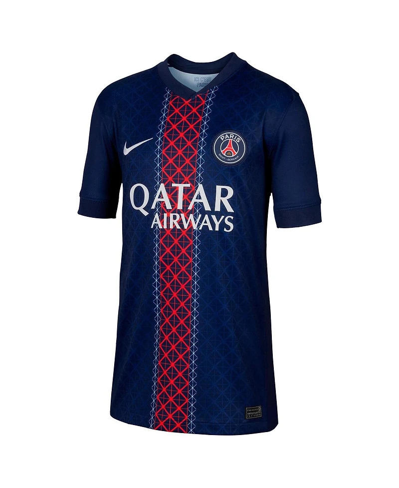 Nike Big Boys and Girls Navy Paris Saint-Germain 2025/26 Home Replica Jersey