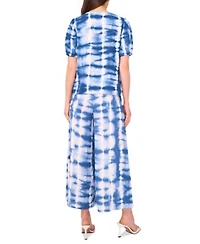 Sam Jess Womens Tie Dyed Tie Front Top Pull On Pants