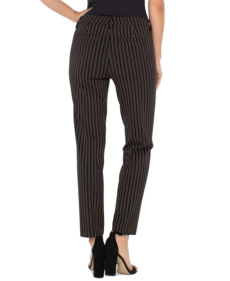 Liverpool Los Angeles Women's Kelsey Mid-Rise Jacquard Ankle Pants