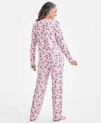 Charter Club Women's 2-Pc. Printed Long-Sleeve Packaged Pajamas Set, Created for Macy's