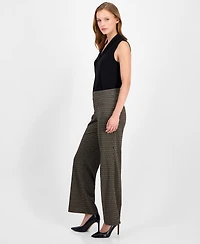 Anne Klein Women's High-Rise Wide-Leg Pull-On Pants