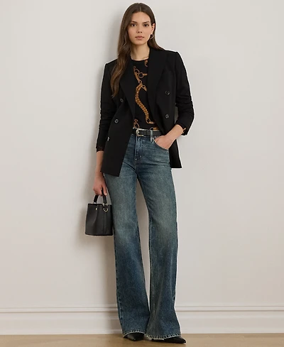 Lauren Ralph Petite High-Rise Flare Jeans