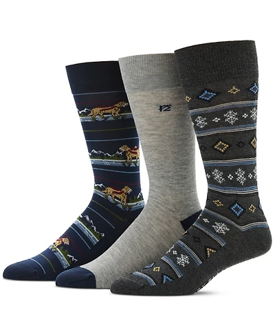 Perry Ellis Portfolio Men's 3pk. Mixed Patterned Socks