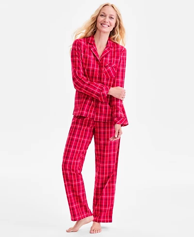 Charter Club Women's 2-Pc. Cotton Flannel Packaged Pajamas Set, Created for Macy's