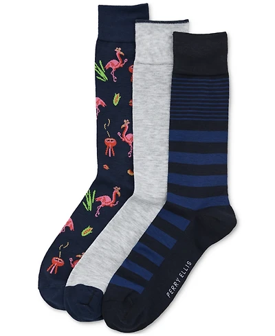 Perry Ellis Portfolio Men's 3pk. Mixed Patterned Socks