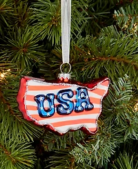 Holiday Lane Eclectic Charm Usa Map Ornament, Macy's Exclusive
