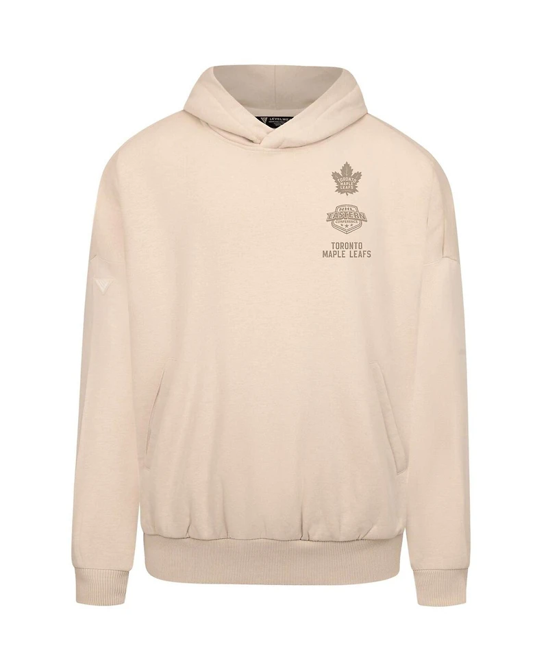 LevelWear Men's Cream Toronto Maple Leaf's Contact Stamp Pullover Hoodie