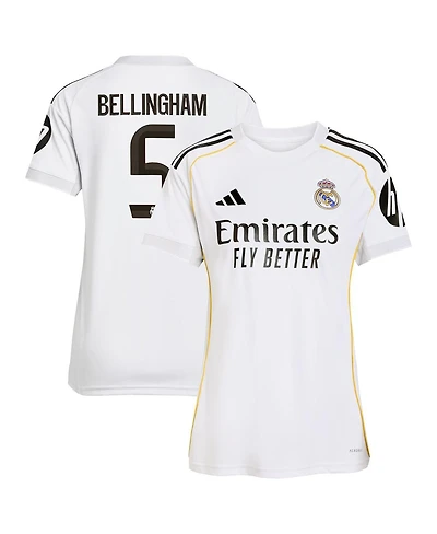 Adidas Women's Jude Bellingham White Real Madrid 2025/26 Home Replica Jersey