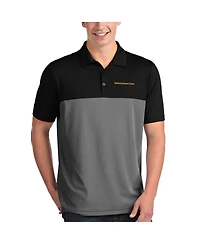 Antigua Men's Black/White Washington Football Team Venture Microstripe Polo Shirt