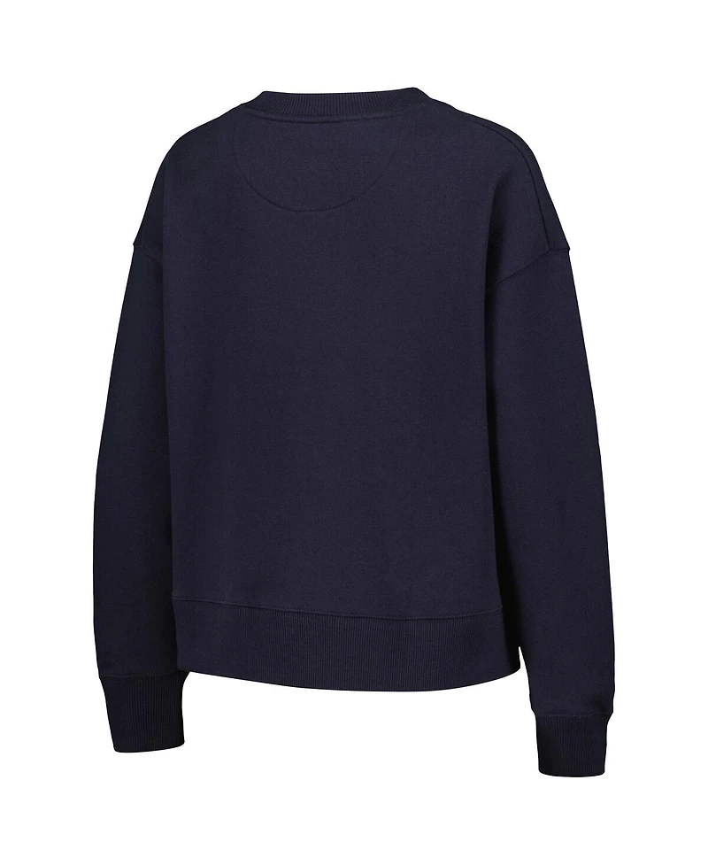 League Collegiate Wear Women's Navy Penn State Nittany Lions Boxy Pullover Sweatshirt