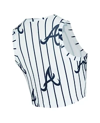 Concepts Sport Women's White Atlanta Braves Pinstripe Record Tank and Shorts Set