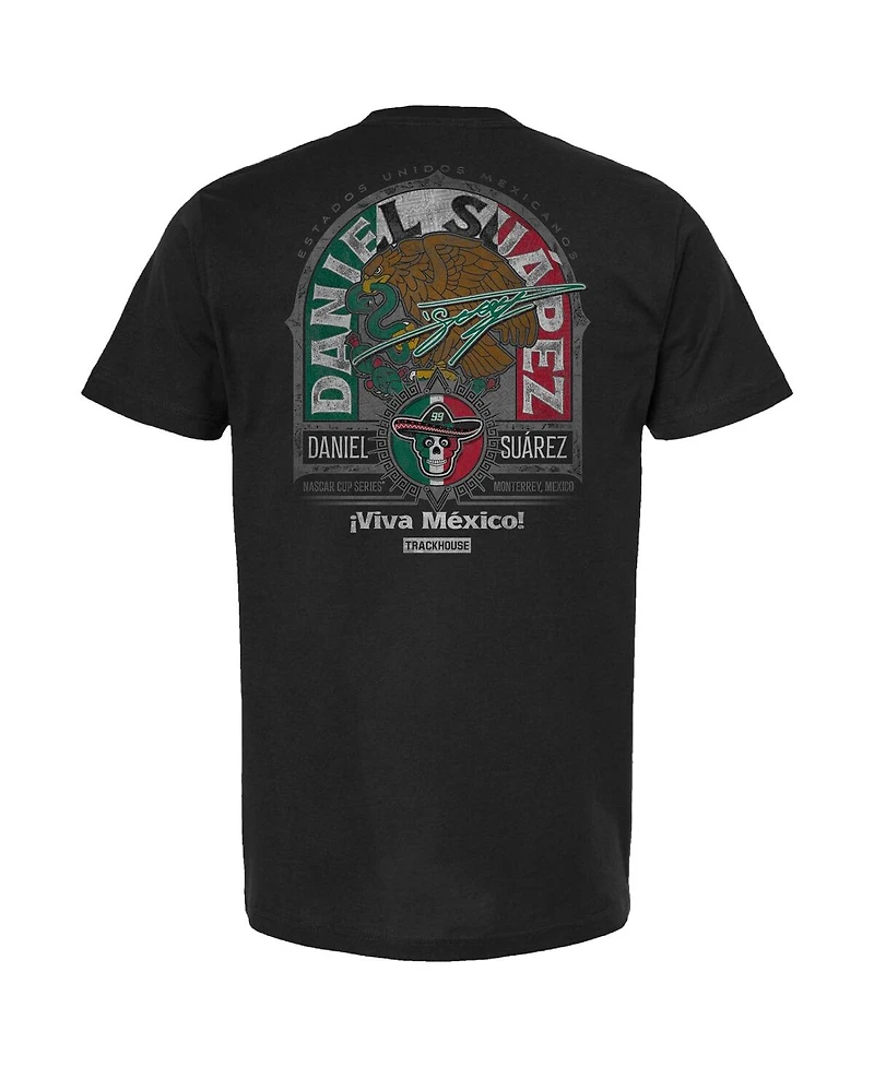 Trackhouse Racing Team Collection Men's Black Daniel Suarez Mexico Heritage Emblem T-Shirt