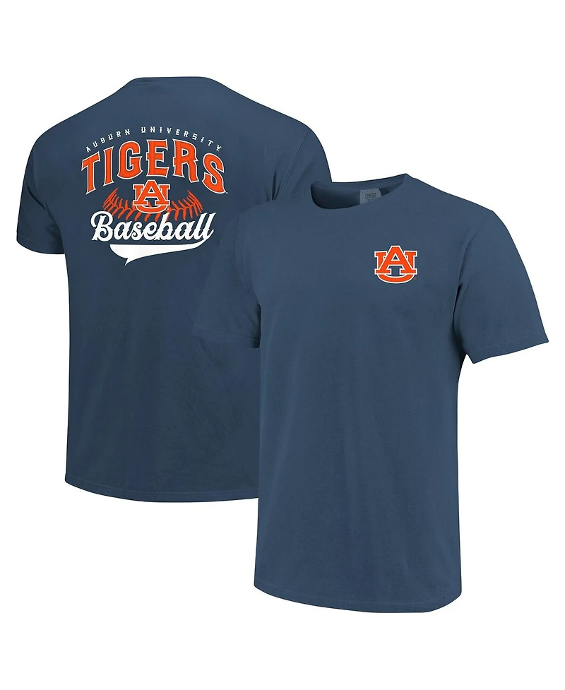 Image One Men's Navy Auburn Tigers Baseball Comfort Colors T-Shirt