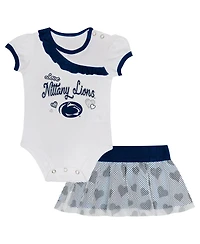 Outerstuff Baby Boys and Girls 2-Piece Penn State Nittany Lions Love My Team Bodysuit Skirt Set