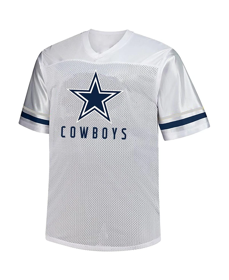 Fanatics Men's Micah Parsons White Dallas Cowboys Big Tall V-Neck Fashion Jersey