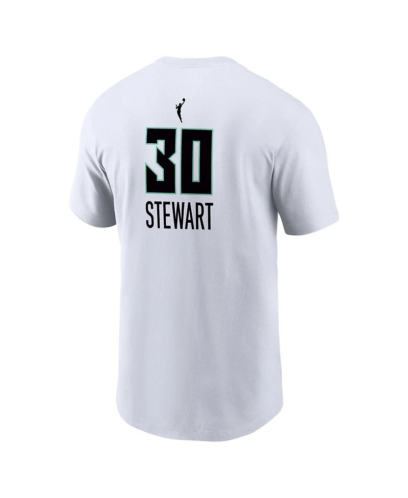 Nike Men's Breanna Stewart White New York Liberty Heroine Edition Name Number T-Shirt