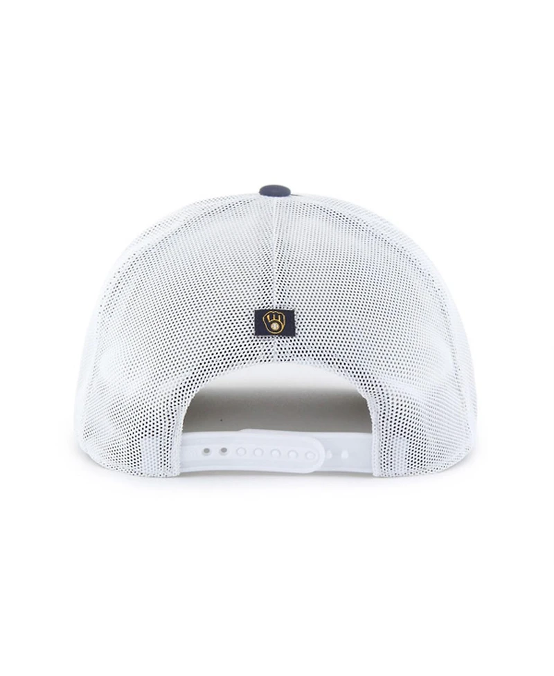 '47 Brand Men's Navy/White Milwaukee Brewers Scratch Adjustable Trucker Hat