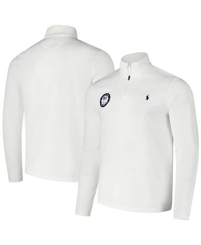Polo Ralph Lauren Men's White U.s. Paralympics Villagewear Quarter-Zip Sweatshirt