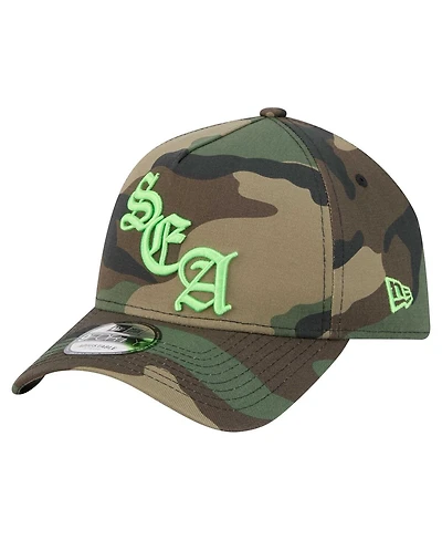 New Era Men's Camo Seattle Seahawks Mystic Camo A-Frame 9FORTY Adjustable Hat