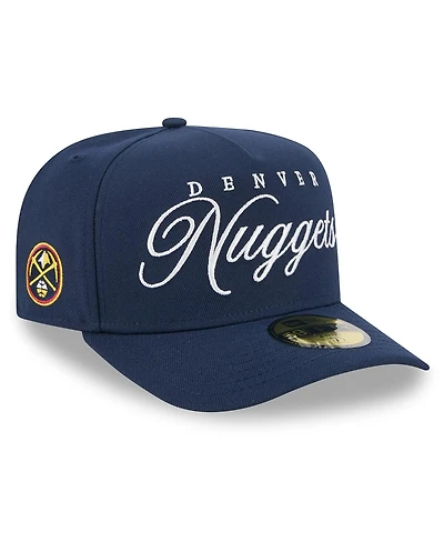 New Era Men's Navy Denver Nuggets 2025 Nba Draft A-Frame 59FIFTY Fitted Hat