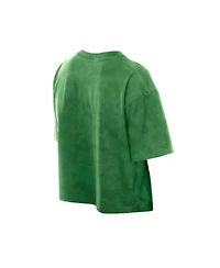 New Era Women's Kelly Green Philadelphia Eagles Cropped Boxy Sport Classics Mineral Wash T-Shirt