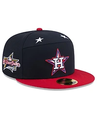 New Era Men's Navy/Red Houston Astros 2025 Mlb All-Star Game Workout Side Patch 59FIFTY Fitted Hat