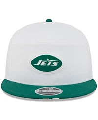 New Era Men's White/Green New York Jets 2025 Nfl Training Camp Split Panel 9FIFTY Snapback Hat