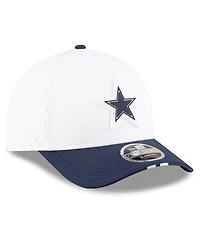 New Era Men's White/Navy Dallas Cowboys 2025 Nfl Training Camp A-Frame 9FORTY Adjustable Hat