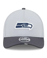 New Era Men's Gray/Graphite Seattle Seahawks 2025 Nfl Training Camp A-Frame 9FORTY Adjustable Hat