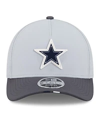 New Era Men's Gray/Graphite Dallas Cowboys 2025 Nfl Training Camp A-Frame 9FORTY Adjustable Hat
