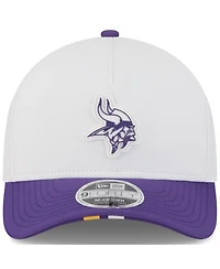 New Era Big Boys and Girls White/Purple Minnesota Vikings 2025 Nfl Training Camp A-Frame 9FORTY Adjustable Hat